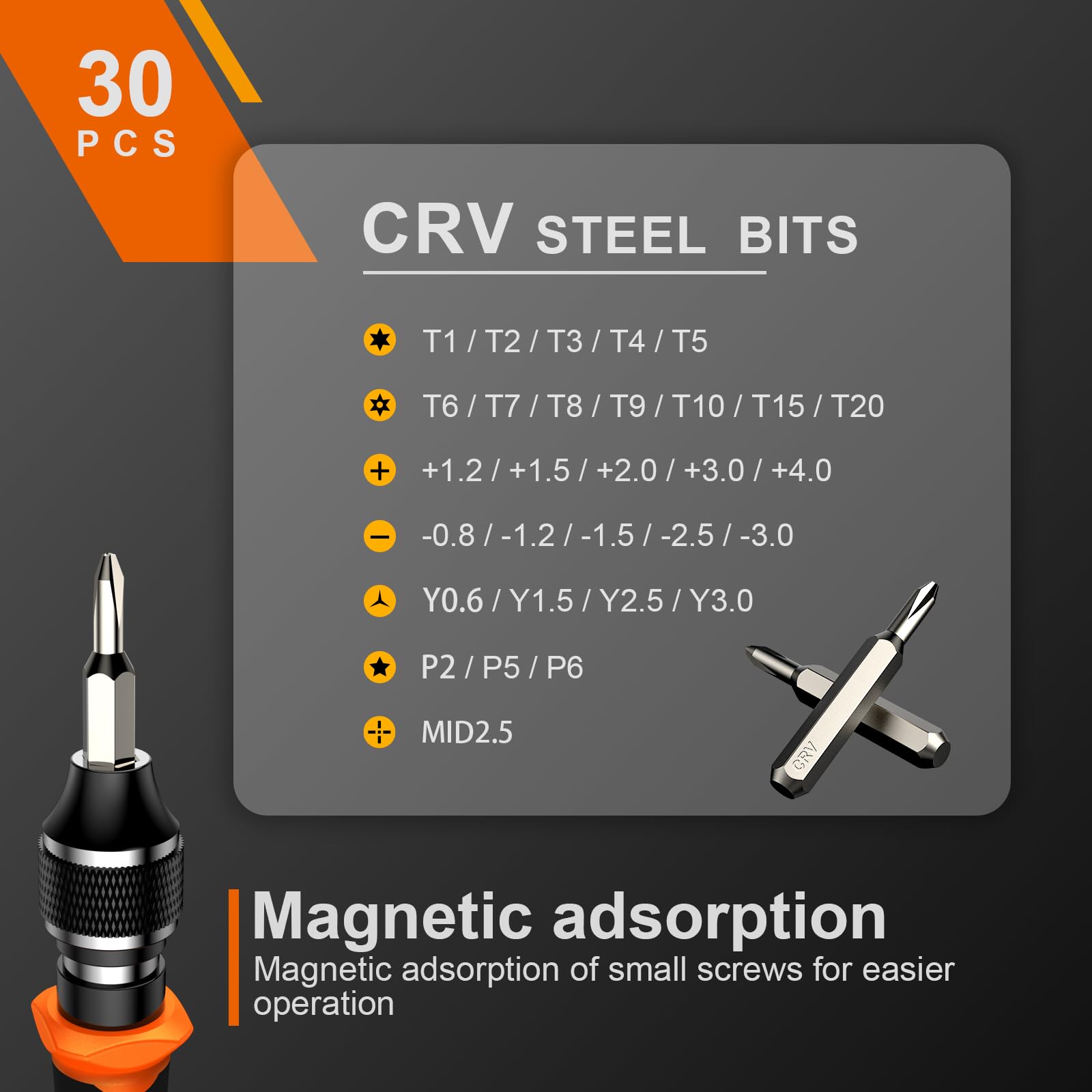 JOREST 38Pcs Precision Screwdriver Set, Tool Kit with Security Torx T5 T6 T8 T9 , Triwing Y00, Star P5, etc, Repair for Laptop, Switch, PS4, Xbox, Macbook, iPhone, Ring Doorbell, Watch, Glasses, etc
